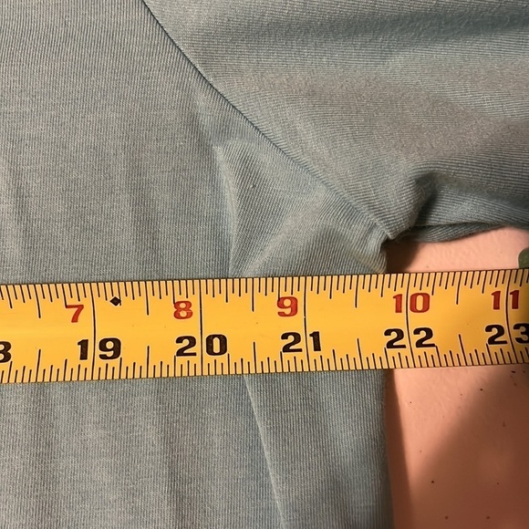 Samantha Gray aqua top with embellishment, sz lg - Picture 4 of 5